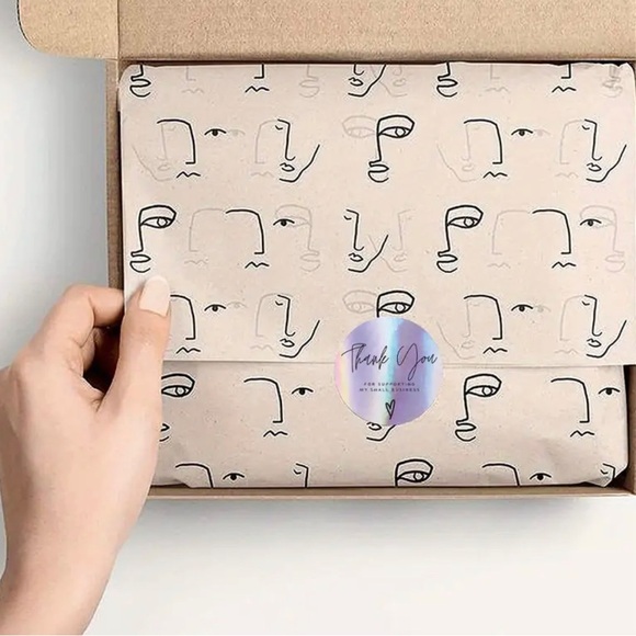 50 pcs Rainbow Laser Thank You for Buying Decorative Self-Adhesive Stickers - Picture 4 of 5